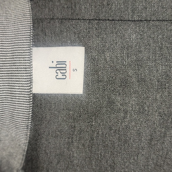 Cabi Women's Drop Off Zip Back Gray Pinstripe Jacket (S) - Picture 8 of 11